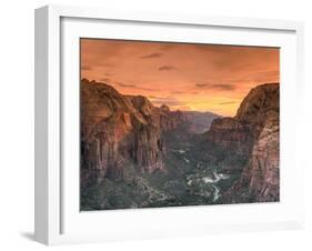 USA, Utah, Zion National Park, Zion Canyon from Angel's Landing-Michele Falzone-Framed Photographic Print