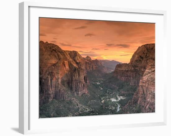 USA, Utah, Zion National Park, Zion Canyon from Angel's Landing-Michele Falzone-Framed Photographic Print