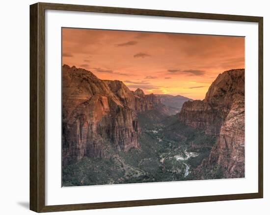 USA, Utah, Zion National Park, Zion Canyon from Angel's Landing-Michele Falzone-Framed Photographic Print