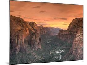 USA, Utah, Zion National Park, Zion Canyon from Angel's Landing-Michele Falzone-Mounted Photographic Print