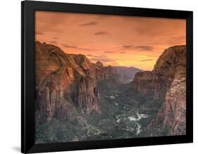 USA, Utah, Zion National Park, Zion Canyon from Angel's Landing-Michele Falzone-Framed Photographic Print