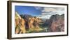 USA, Utah, Zion National Park, Zion Canyon from Angel's Landing-Michele Falzone-Framed Premium Photographic Print