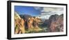 USA, Utah, Zion National Park, Zion Canyon from Angel's Landing-Michele Falzone-Framed Premium Photographic Print