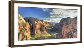 USA, Utah, Zion National Park, Zion Canyon from Angel's Landing-Michele Falzone-Framed Photographic Print