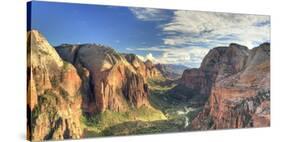 USA, Utah, Zion National Park, Zion Canyon from Angel's Landing-Michele Falzone-Stretched Canvas