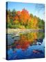 USA, Vermont, Autumn Colors Reflecting in a Stream in Vermont-Jaynes Gallery-Stretched Canvas