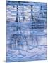 Usa, Vermont, Burlington. Ice and tree reflections in frozen Lake Champlain.-Merrill Images-Mounted Photographic Print