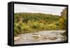 USA, Vermont, Fall foliage in Mad River Valley, south of Waitsfield from Rt. 100-Alison Jones-Framed Stretched Canvas