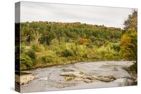 USA, Vermont, Fall foliage in Mad River Valley, south of Waitsfield from Rt. 100-Alison Jones-Stretched Canvas