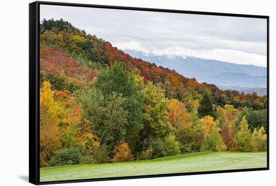 USA, Vermont, Fall foliage on Mount Mansfield-Alison Jones-Framed Stretched Canvas