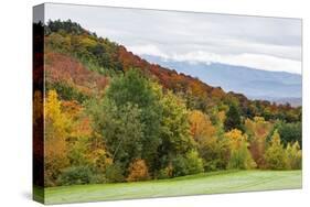 USA, Vermont, Fall foliage on Mount Mansfield-Alison Jones-Stretched Canvas