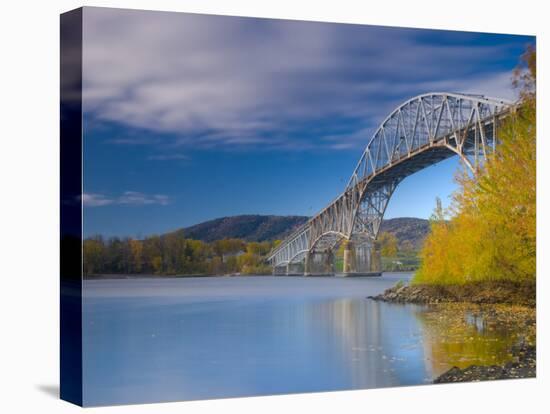 USA, Vermont, Lake Champlain, Chimney Point Bridge Between Chimney Point Vt and Crown Point Ny-Alan Copson-Stretched Canvas