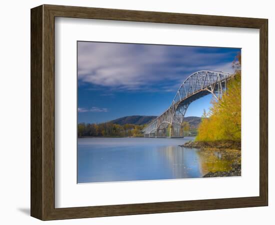 USA, Vermont, Lake Champlain, Chimney Point Bridge Between Chimney Point Vt and Crown Point Ny-Alan Copson-Framed Photographic Print