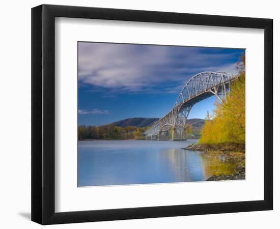 USA, Vermont, Lake Champlain, Chimney Point Bridge Between Chimney Point Vt and Crown Point Ny-Alan Copson-Framed Photographic Print