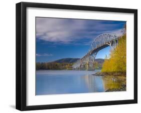 USA, Vermont, Lake Champlain, Chimney Point Bridge Between Chimney Point Vt and Crown Point Ny-Alan Copson-Framed Photographic Print