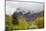 USA, Vermont, New England, Stowe Mt. Mansfield parking lot view with fog on mountains-Alison Jones-Mounted Photographic Print