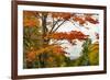 USA, Vermont, New England, Stowe Mt. Mansfield parking lot view-Alison Jones-Framed Photographic Print