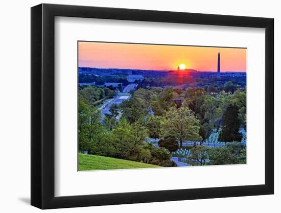 USA, Virginia, Arlington, Arlington National Cemetery at Sunrise-Hollice Looney-Framed Photographic Print