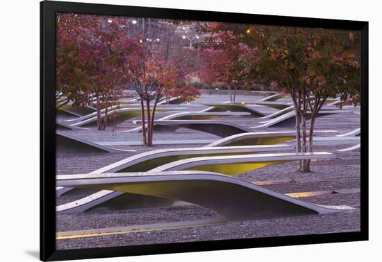 USA, Virginia, Arlington the Pentagon, Pentagon 911 Memorial, Dawn-Walter Bibikow-Framed Photographic Print