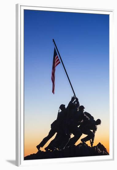 Usa, Virginia, Arlington, Us Marine and Iwo Jima Memorial, Dawn-Walter Bibikow-Framed Premium Photographic Print