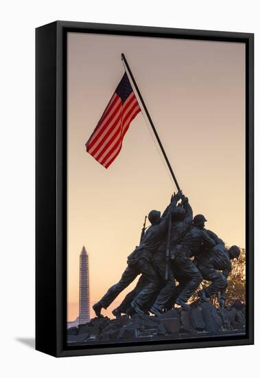 USA, Virginia, Arlington, Us Marine and Iwo Jima Memorial, Dawn-Walter Bibikow-Framed Stretched Canvas