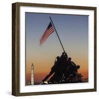 USA, Virginia, Arlington, Us Marine and Iwo Jima Memorial, Dawn-Walter Bibikow-Framed Photographic Print