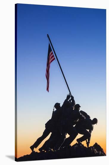Usa, Virginia, Arlington, Us Marine and Iwo Jima Memorial, Dawn-Walter Bibikow-Stretched Canvas