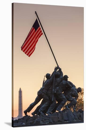 USA, Virginia, Arlington, Us Marine and Iwo Jima Memorial, Dawn-Walter Bibikow-Stretched Canvas