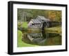 USA, Virginia, Mabry Mill. Composite of Mill and Pond-Don Paulson-Framed Photographic Print