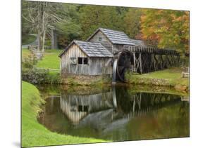 USA, Virginia, Mabry Mill. Composite of Mill and Pond-Don Paulson-Mounted Photographic Print