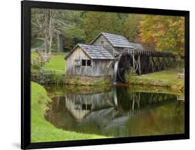 USA, Virginia, Mabry Mill. Composite of Mill and Pond-Don Paulson-Framed Photographic Print