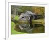 USA, Virginia, Mabry Mill. Composite of Mill and Pond-Don Paulson-Framed Photographic Print