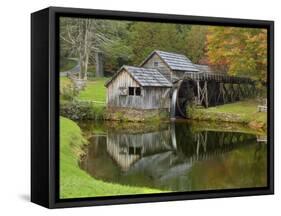USA, Virginia, Mabry Mill. Composite of Mill and Pond-Don Paulson-Framed Stretched Canvas