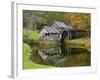 USA, Virginia, Mabry Mill. Composite of Mill and Pond-Don Paulson-Framed Photographic Print