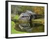 USA, Virginia, Mabry Mill. Composite of Mill and Pond-Don Paulson-Framed Photographic Print