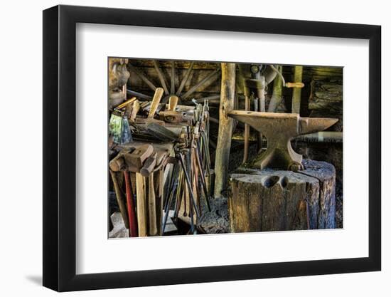 USA, Virginia, Mabry Mill. Tools in Blacksmith Shop-Don Paulson-Framed Photographic Print