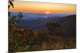 USA, Virginia, Shenandoah National Park, Sunrise along Skyline Drive in the Fall-Hollice Looney-Mounted Photographic Print