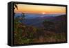 USA, Virginia, Shenandoah National Park, Sunrise along Skyline Drive in the Fall-Hollice Looney-Framed Stretched Canvas