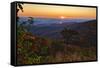 USA, Virginia, Shenandoah National Park, Sunrise along Skyline Drive in the Fall-Hollice Looney-Framed Stretched Canvas