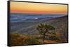 USA, Virginia, Shenandoah National Park, Sunrise along Skyline Drive in the Fall-Hollice Looney-Framed Stretched Canvas