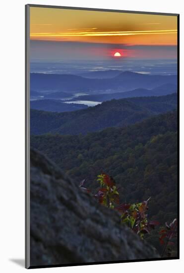 USA, Virginia, Shenandoah National Park, Sunrise along Skyline Drive in the Fall-Hollice Looney-Mounted Photographic Print