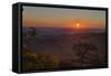 USA, Virginia, Shenandoah National Park, Sunrise along Skyline Drive in the Fall-Hollice Looney-Framed Stretched Canvas