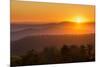 USA, Virginia. Shenandoah National Park, sunset from Naked Creek Overlook-Ann Collins-Mounted Photographic Print