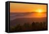 USA, Virginia. Shenandoah National Park, sunset from Naked Creek Overlook-Ann Collins-Framed Stretched Canvas