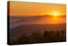 USA, Virginia. Shenandoah National Park, sunset from Naked Creek Overlook-Ann Collins-Stretched Canvas