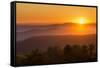 USA, Virginia. Shenandoah National Park, sunset from Naked Creek Overlook-Ann Collins-Framed Stretched Canvas