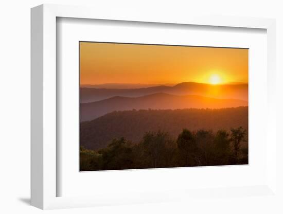 USA, Virginia. Shenandoah National Park, sunset from Naked Creek Overlook-Ann Collins-Framed Photographic Print