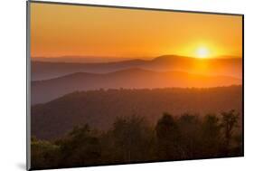 USA, Virginia. Shenandoah National Park, sunset from Naked Creek Overlook-Ann Collins-Mounted Photographic Print