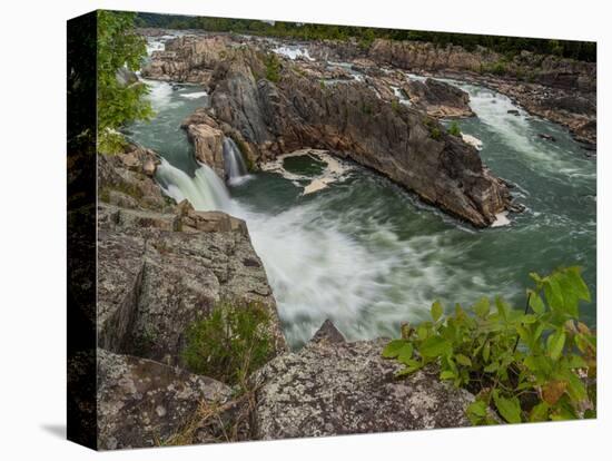 USA, Virginia, waterfall on Potomac River, Great Falls National Park-Howie Garber-Stretched Canvas