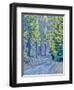 USA, WA, Cle Elum, Kittitas County. Forest road through the forest of western larch trees.-Julie Eggers-Framed Photographic Print